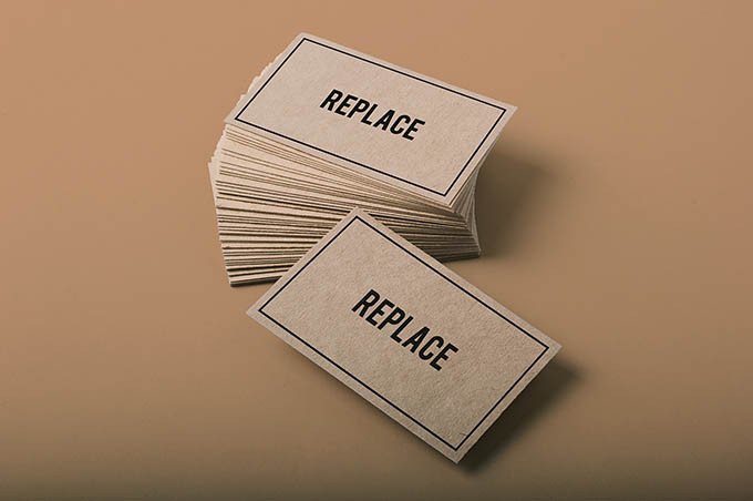 Free Vintage Realistic Business Card Mockups