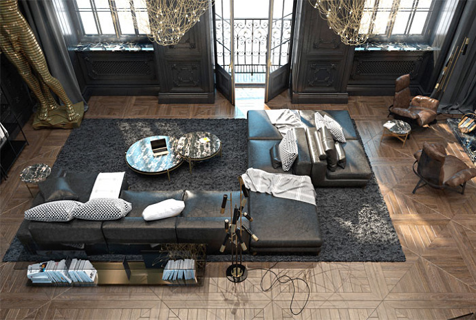 Attractive Paris Apartment by Iryna Dzhemesiuk and Vitaly Yurov - interior design, interior, #decor, home decor, home #design, #interiordesi