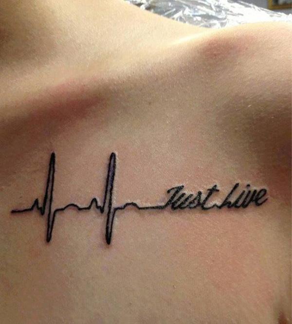 #heartbeat collarbone #tattoo