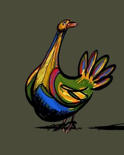 Specialmagazin #illustration #colorful #peacock #character