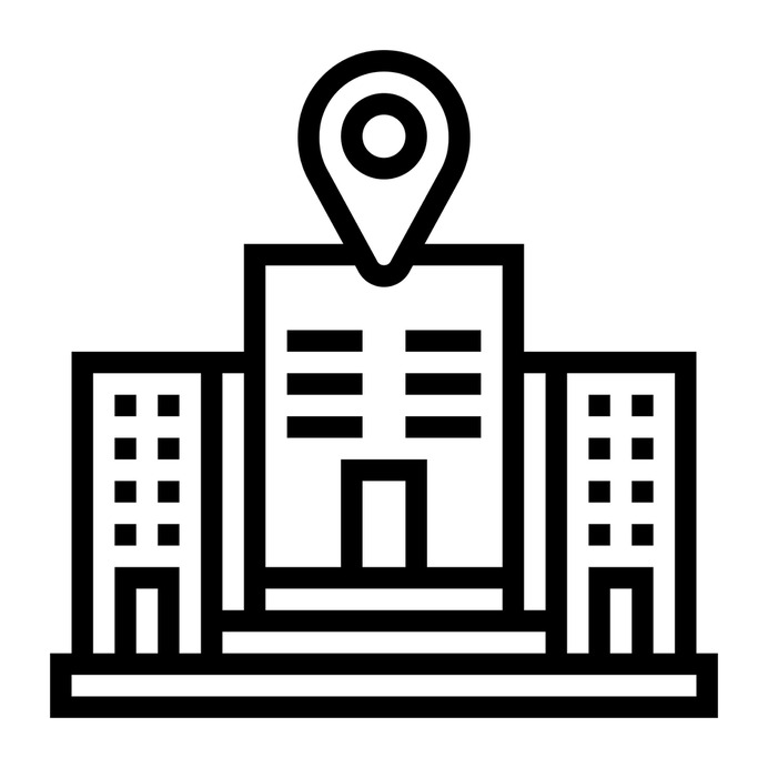 See more icon inspiration related to maps and location, business and finance, headquarters, map pointer, map point, map location, placeholder, company, pin, office, interface, signs and location on Flaticon.