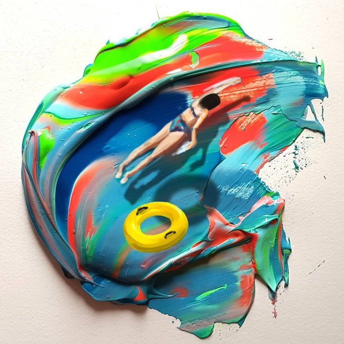 Thw rainbow swimmer.