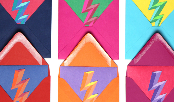 #lightning bolt #color #paper #layered paper #texture #bright #photo #photography #composition #balance #greeting cards #bevel #icon #iconic