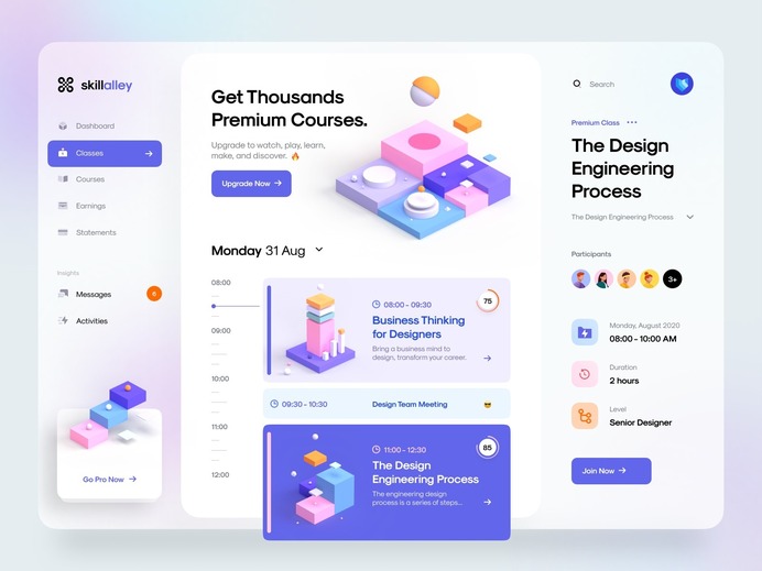 Skillalley – Dashboard UI
