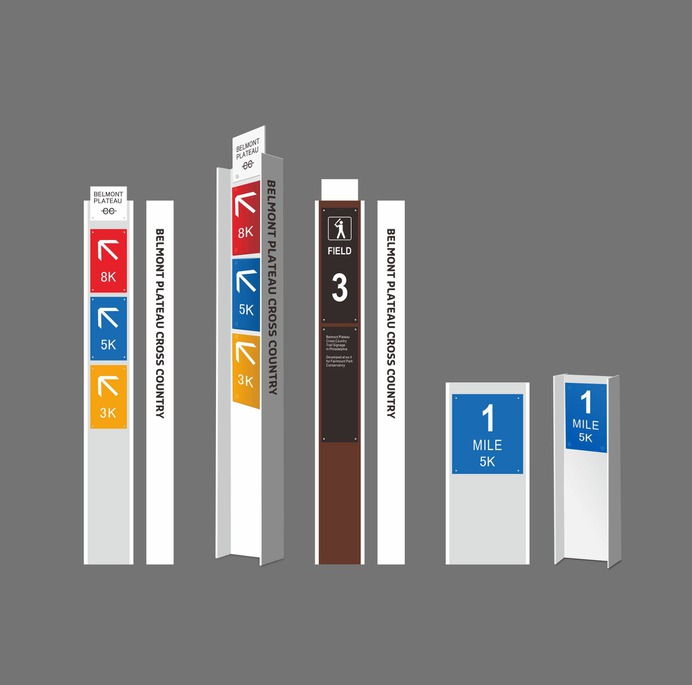 Wayfinding | Signage | Sign | Design | Belmont Plateau Cross Country Signage