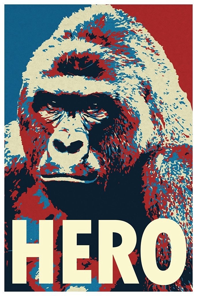 Harambe Pop Art Hero Funny Poster