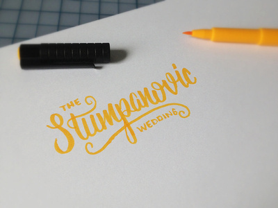 Stumpanovic Sketch #wedding #lettering #script #brush #custom #type #hand #sketch #typography