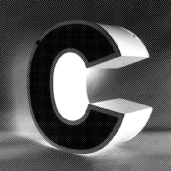 3D C #font #c #typography