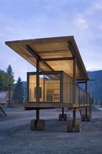 WANKEN - The Blog of Shelby White » Rolling Huts #steel #architects #rolling #architecture #olson #hut #kundig