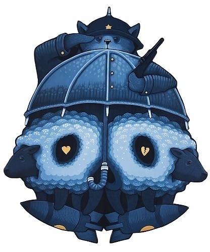 Works - Jeremy Fish - Artists - Mark Moore Gallery #painting #illustration #art