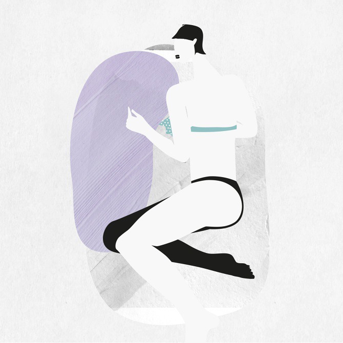 Le Riquiqui swim series illustration for Anabanana NYC