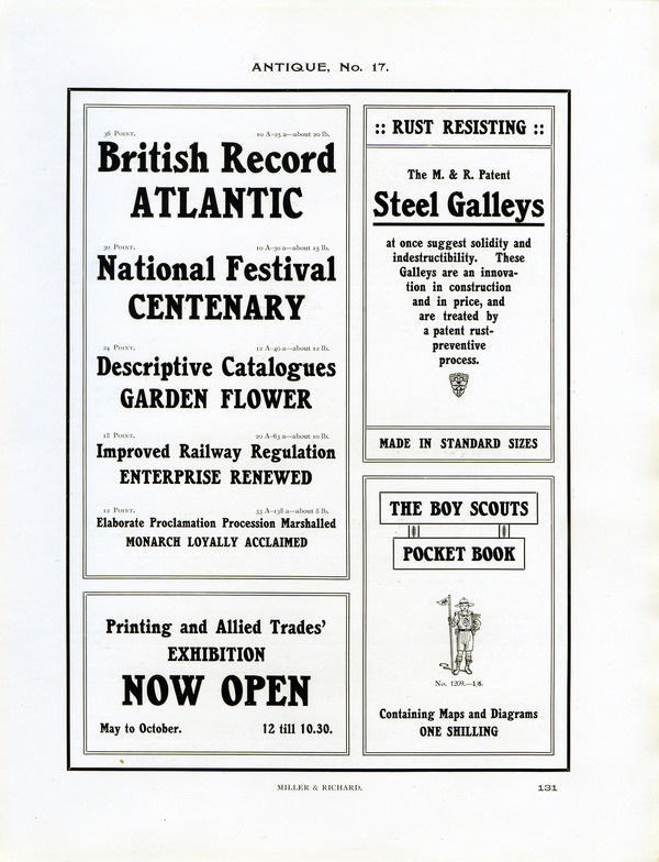 Antique No. 17 type specimen #type #specimen #typography