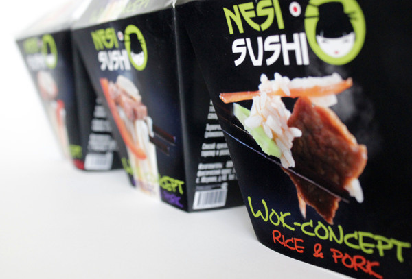 Style of Asian food "Nesisushi" on Behance #packaging #asian