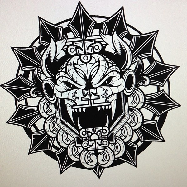 @Hydro74 - Quetzalcoatl revise… Screw around piece. #dragon #white #revision #quetzalcoatl #black #chinese #piece #and #hydro74 #bw