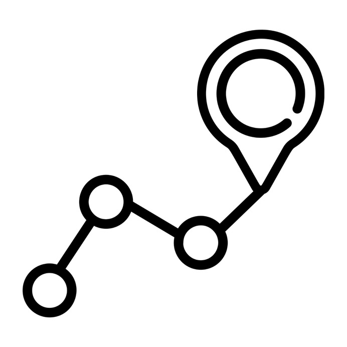 See more icon inspiration related to track, maps and location, map pointer, map point, map location, placeholder, position, pin and location on Flaticon.