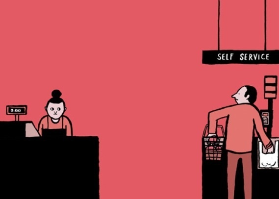 Creative Review Jean Jullien says, Allo? #illustration #shops #life #modern