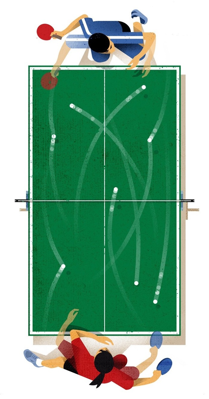 Dieter Braun – Sports #sport #sports #illustration #pingpong #ball #tabletenis