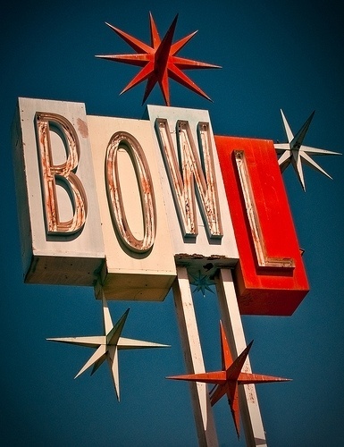 Typeverything.com - Premiere Lanes (by... - Typeverything #front #script #sign #bowling #store #photography #signage #typography
