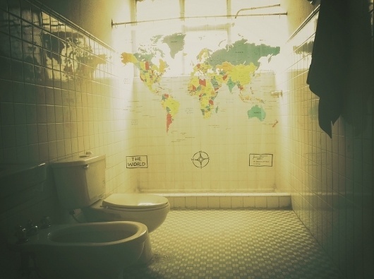 All sizes | Untitled | Flickr - Photo Sharing! #old #worldmap #retro #bathroom #photgraphy