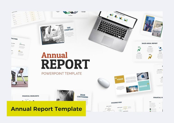 Annual Report | Powerpoint + A4 Print by Zacomic Studios