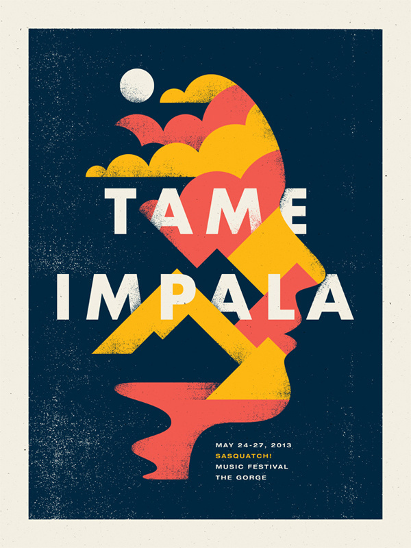 wooilikeit ^.^ Tame Impala by Doublenaut #illustration #geometric #grunge #face #gritty