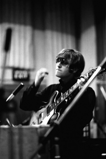 John during a recording session for the album #beatles #photography #john #lennon