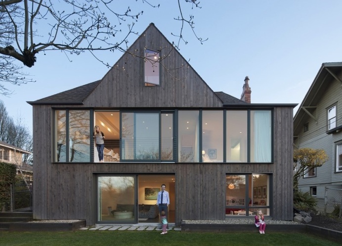 1930 Brick Tudor Transformed in a House with Two Faces