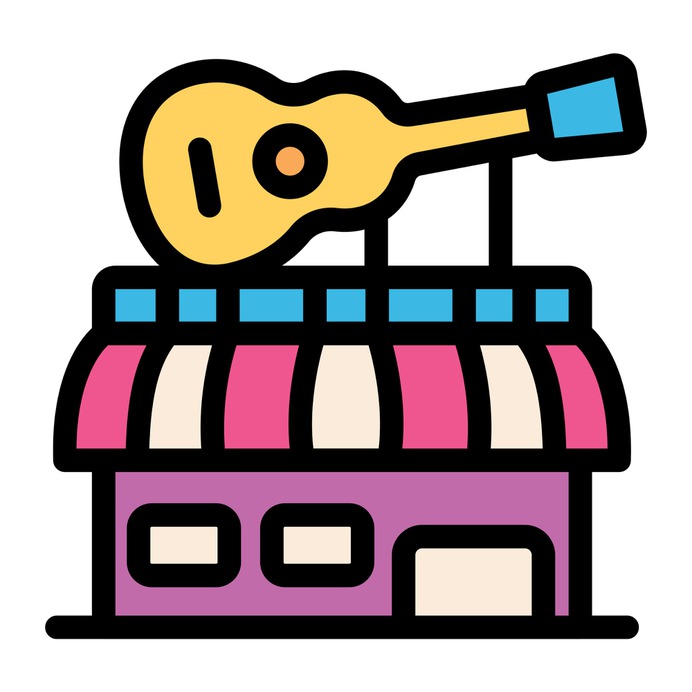 See more icon inspiration related to guitar, music shop, music and multimedia, commerce and shopping, architecture and city, music store, architecture, store, instrument, buildings, building, shop, musical and music on Flaticon.