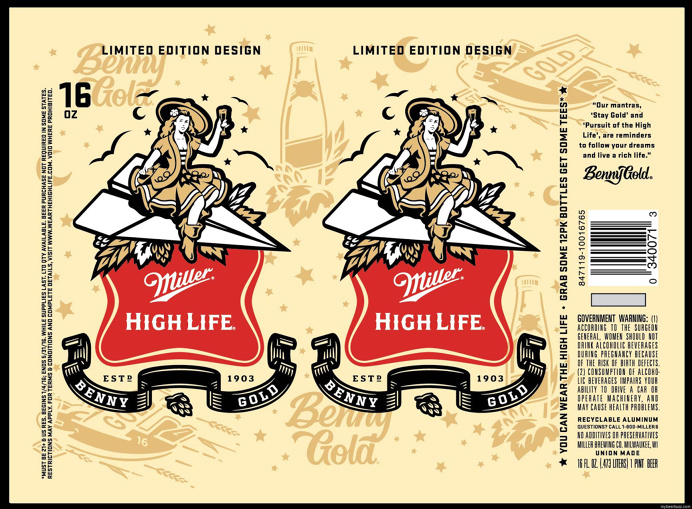 Benny Gold - Miller High Life 16oz
