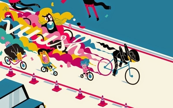 Bike lane etiquette | Coffee Bike | Imaginación Ciclística #bicycle #speed #illustration #bike #cycling