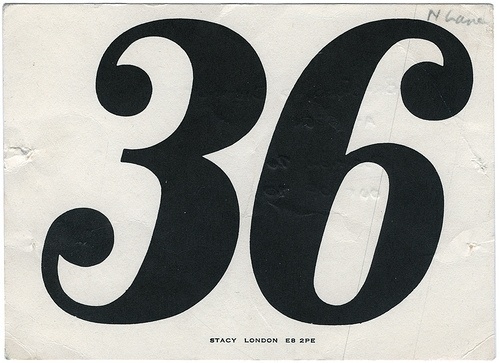 36 | Flickr - Photo Sharing! #numerals #vitage #numbers #type #race
