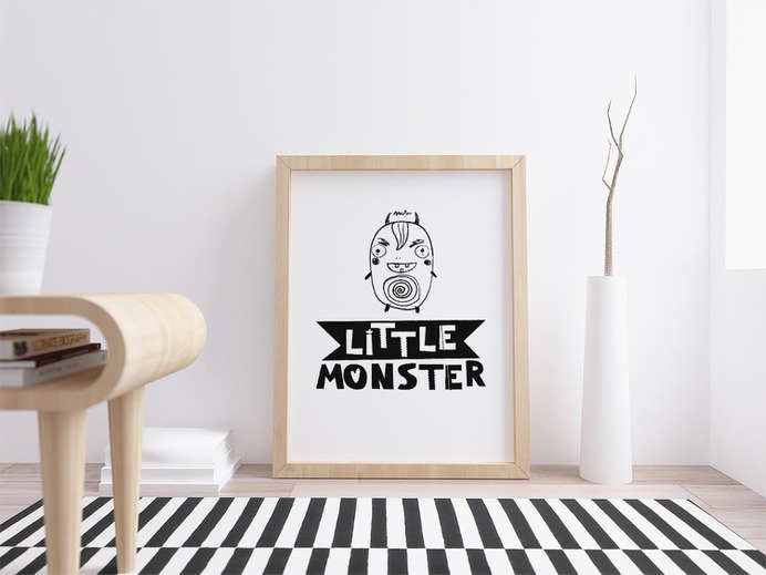 Little Monster Kids Nursery Scandinavian Wall Art – Pikstok