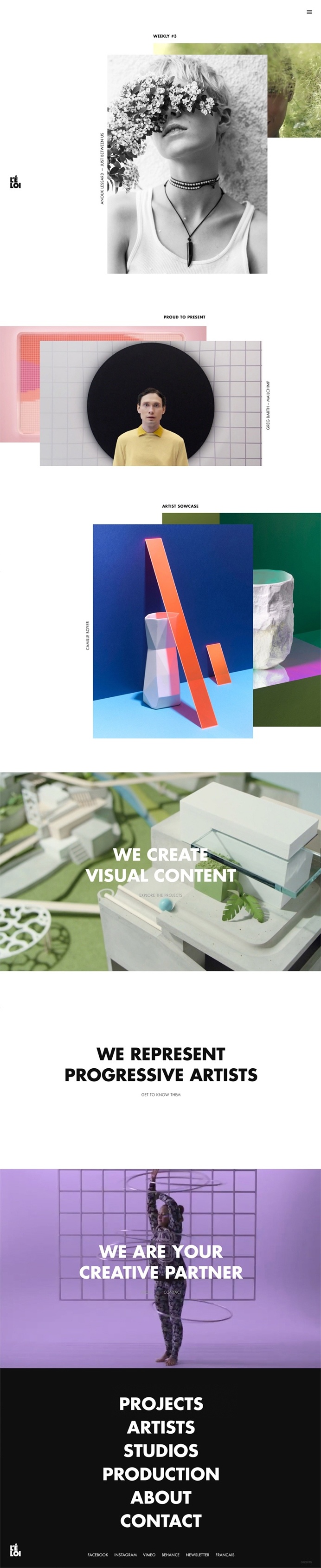 L'Eloi - Mindsparkle Mag - L'Eloi is a beautiful design website by Deux Huit Huit awarded as site of the day for its clean modern and minima