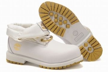 timberland men roll top boots white gold #shoes