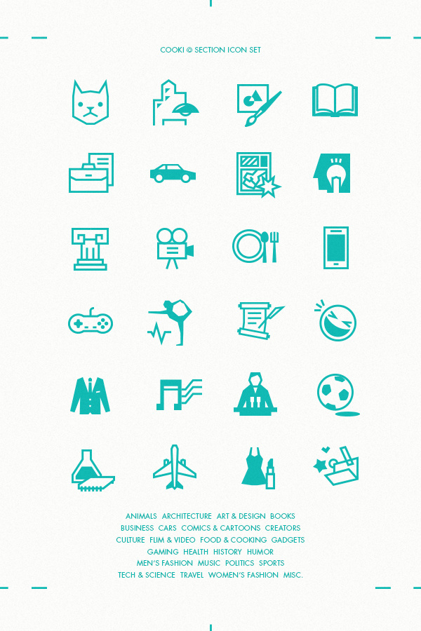 COOKI section icon set on Behance #icon #picto #sign #sxmbol