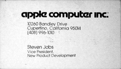Single Measures » Steve Jobs Business Card circa 1979 #card #business