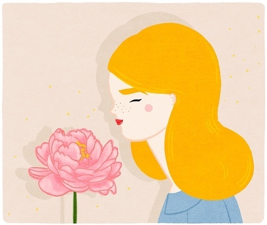 KRISATOMIC #flower #illustration #girl