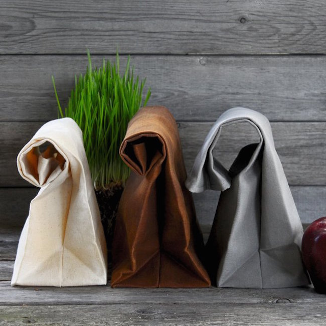 The Brown Bag Waxed Canvas Lunch Bags #cool gadget #gadget #gadget flow #gift ideas #tech