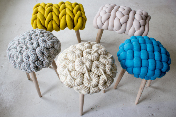 Unique knitted stools collection « #furniture #knitting #stools