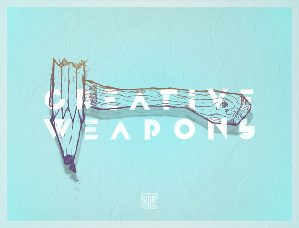Creative Weapons on behance #grzunov #weapons #lapiz #illustration #axe #pencil