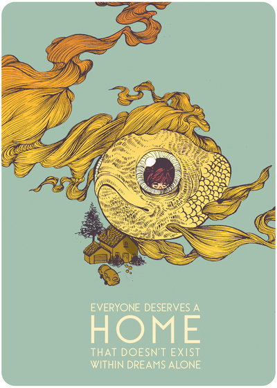 Everyone Deserves a Home Art Print #print #fish #art