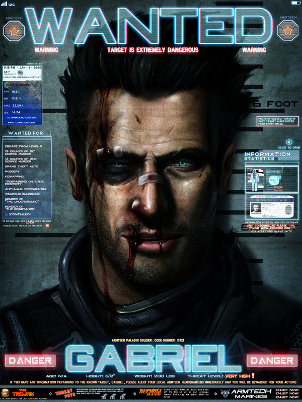 LMS WANTED POSTER GABE by DanLuVisiArt on deviantART #gabriel #dan #luvisi #lms