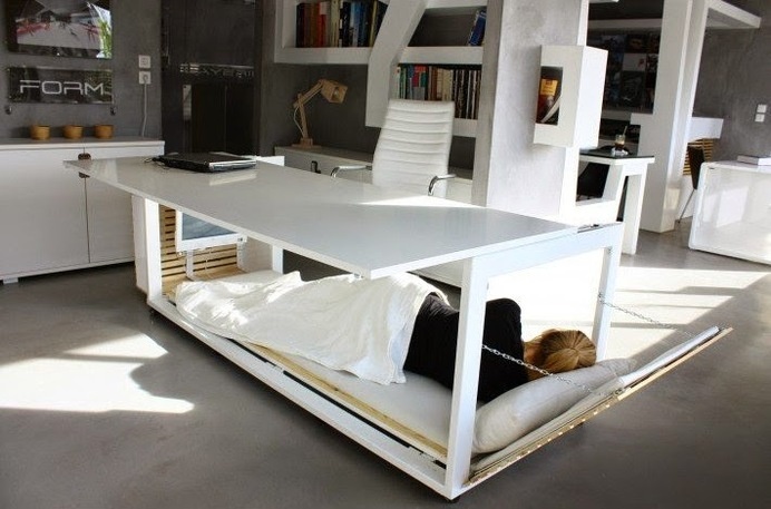 Desk Convertible to Bed by Athanasia Leivaditou #interior #furniture #design