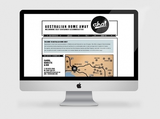 Australian Home Away Website - DAVID TORR #computer #design #website #screen #identity #logo #web