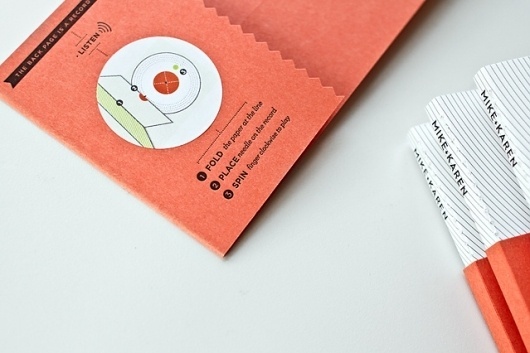 A Paper Record Player : Kelli Anderson #invitation #design #graphic #anderson #wedding #kelli