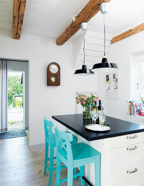 Kediaman musim panas yang nyaman di selatan Swedia #interior #dapur