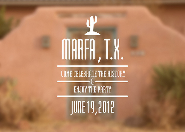 marfa invite #mccarty #invitation #michael #marfa #blur #texas #illustration #type #cactus #desert #party