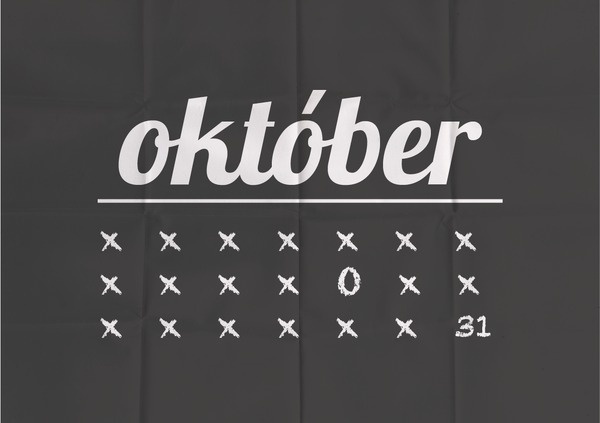 month of October #month #calendar #october #oktober #poster #type
