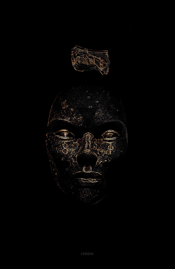 Luminescent pt. I on Behance #design #culture #illustration #art #gold #face #dark #beauty