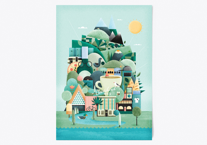 Neat Places - Brett King #illustration #mapping #graphic #texture